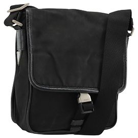 Borsa a Spalla PRADA in Nylon Nero Argento Autentica bs34675