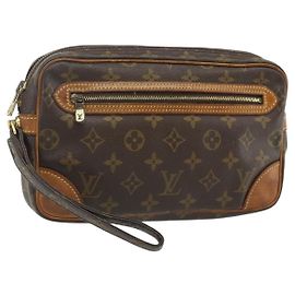 LOUIS VUITTON Monogram Marly Dragonne GM Clutch Bag M51825 LV Auth BA12298