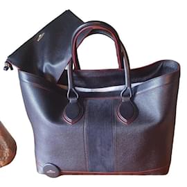 Bolso Tote Chic GM de Delvaux en cuero negro/borgoña