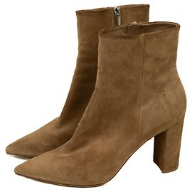 Botines Gianvito Rossi Piper de ante marrón