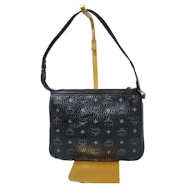 Sac à bandoulière pochette en cuir MCM Visetos noir