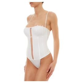 La Perla Graphic Couture Einteiler Badeanzug - Weiß