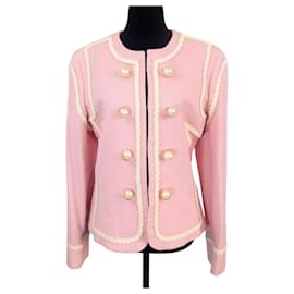 Veste rose Moschino avec doublure à marguerites années 1990 - Moschino Cheap And Chic