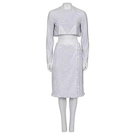 Conjunto de falda plateado Miu Miu talla 38 de segunda mano