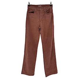 Jeans Mother marrones de algodón talla 25