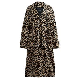 Coach Oversized Trenchcoat mit Leopardenmuster
