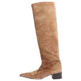 Khaite Botas de ante marrón hasta la rodilla - talla EU 39