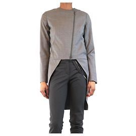 Brunello Cucinelli Giacca grigia con orlo a goccia - taglia UK 8