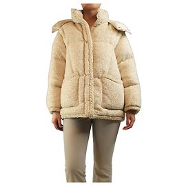 Moncler Chaqueta corta de plumas Agrobate crema - talla UK 10