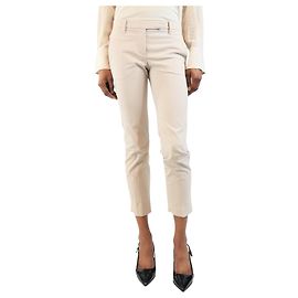 Brunello Cucinelli Pantalones de algodón rosa pálido - talla UK 6