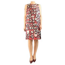 Marni Abito midi stampato senza maniche rosa - taglia UK 10