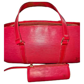 Borsa Louis Vuitton in pelle Epi rossa