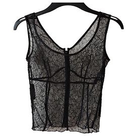 Dolce & Gabbana Top de Encaje Negro