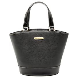 Borsa a secchiello in pelle nera Burberry