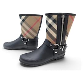 NUEVAS BOTAS DE LLUVIA BURBERRY 41 BOTINES DE TARTÁN