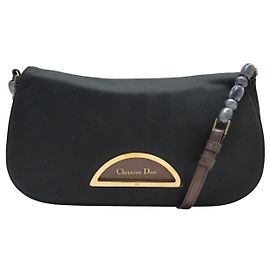 BORSO A MANO VINTAGE CHRISTIAN DIOR MALICE IN NYLON GRIGIO SCURO
