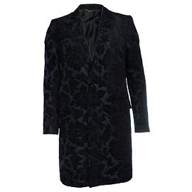 Dolce & Gabbana, Schwarzer Jacquard-gewebter Mantel
