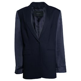 Autre Marque Frenken, blazer in lana con maniche lucide in blu