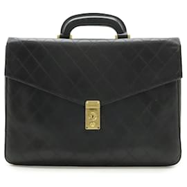 Borsa da lavoro bicolore in pelle Chanel
