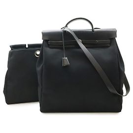 Hermès Toile Officier Leder Tasche GM 2WAY