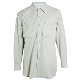 Lemaire, Camicia overshirt in cotone beige