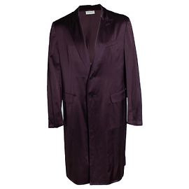 Dries van Noten, Glänzender Mantel in Burgunder
