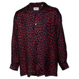 Ami, Camicia con stampa a cuore rossa