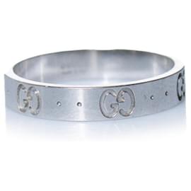 Anello Gucci in oro bianco 18kt iconico in argento