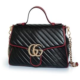 Borsa a mano Gucci Marmont nera