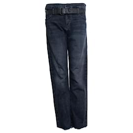 RtA, schwarze weite Jeans mit Gürtel