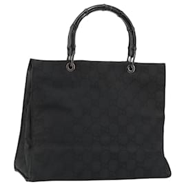 Borsa Tote Vintage Gucci con Manico in Bambù in Tela GG