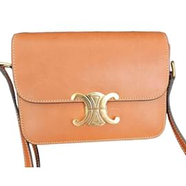 Borsa Celine Triomphe Pelle Caramello - Céline
