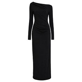 Schwarzes drapiertes Kleid Vivienne Westwood XS Bodycon mit langen Ärmeln