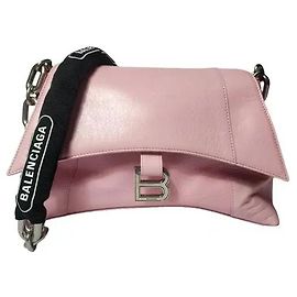 Borsa Balenciaga Downtown Chain in pelle di vitello rosa