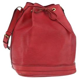 LOUIS VUITTON Bolsa de Ombro Epi Noe Vermelha M44007 LV Auth ka4241