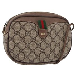 Borsa Sherry Line GG Supreme Web di GUCCI in PVC beige 007 58 6112 4023 Auth am11491