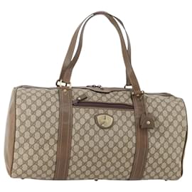 Gucci Borsa Boston GG Supreme in PVC Beige Oro Auth 175348