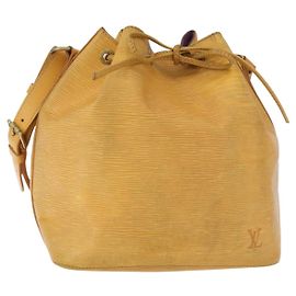 LOUIS VUITTON Bolso de Hombro Petit Noé Epi Amarillo M44109 LV Auth bs34985
