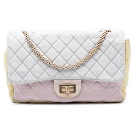 Chanel Tricolor Matelassé Grosgrain Satin Reissue 2.55 Simples fecho 227