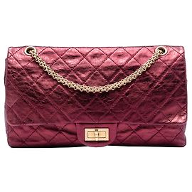 Chanel Matelassé Metallico Pelle di Agnello Riedizione 2.55 Doppio ribalta 227