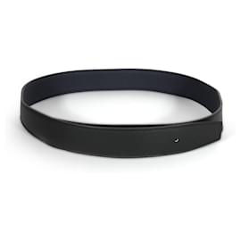 Cintura reversibile Hermès nera 135 e Bleu Nuit in Togo 32mm