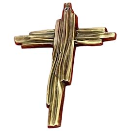 Autre Marque Crucifix Bruno Eeckman Brutaliste Bronze Fragametal