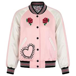 Coach x Keith Haring Reversible Satin Bomberjacke