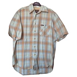 Autre Marque Marlboro Classics Camicia a Quadri Uomo Blu e Beige