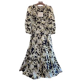 Abito Midi Diane von Furstenberg Camille Palm - New Navy