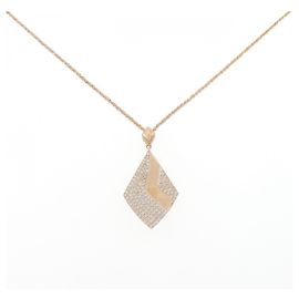 Autre Marque Diamant-Halskette aus Au750 Roségold