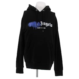 Schwarzer Sweatshirt mit blauer Farbe - Palm Angels