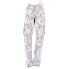 Jeans Dior grises estampados de algodón