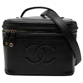 Borsa Vanity Caviar Nera CC di Chanel