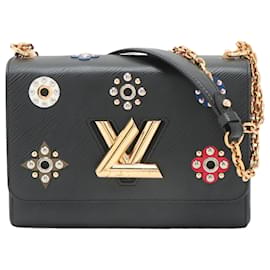 Louis Vuitton Negro Epi Flores Mecánicas Twist MM